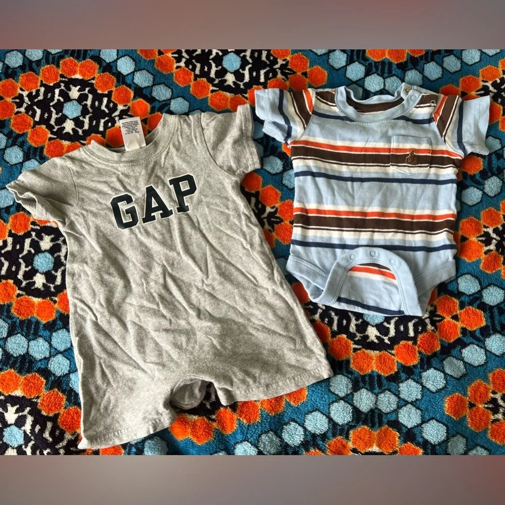 Gap Onesie Shorts & onesie top stripes cotton Baby Boys